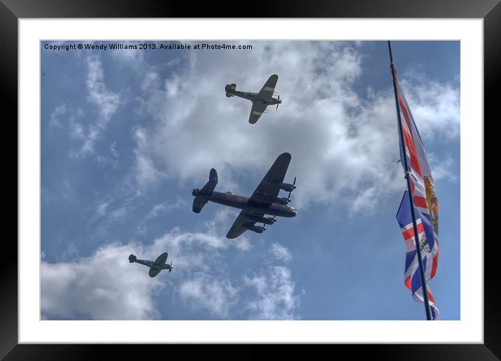 Battle of Britain Memorial Flight Framed Mounted Print by Wendy Williams CPAGB