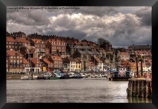 Whitby Harbour Framed Print by Wendy Williams CPAGB