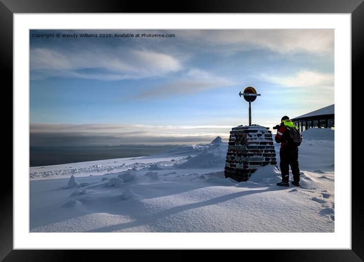 Photographer at North Cape,  Norway Framed Mounted Print by Wendy Williams CPAGB