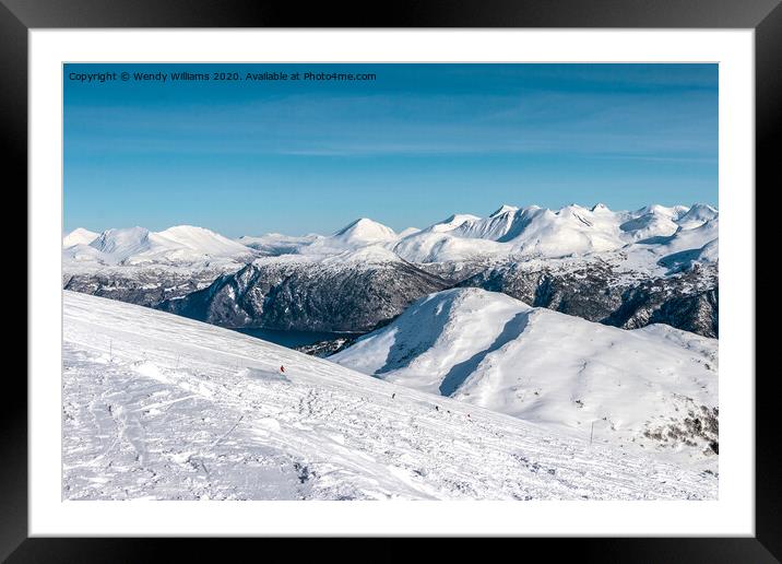 Stranda Skiing,  Norway  Framed Mounted Print by Wendy Williams CPAGB