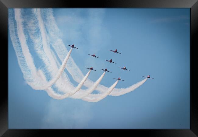 Thrilling Red Arrows Display Framed Print by Wendy Williams CPAGB