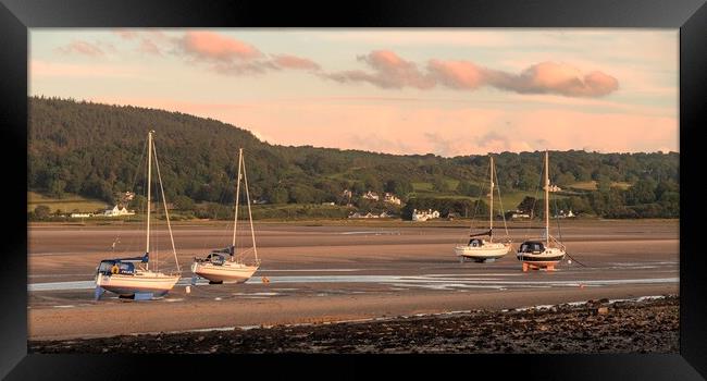 Waiting for the tide at Red Wharf Bay Framed Print by Wendy Williams CPAGB