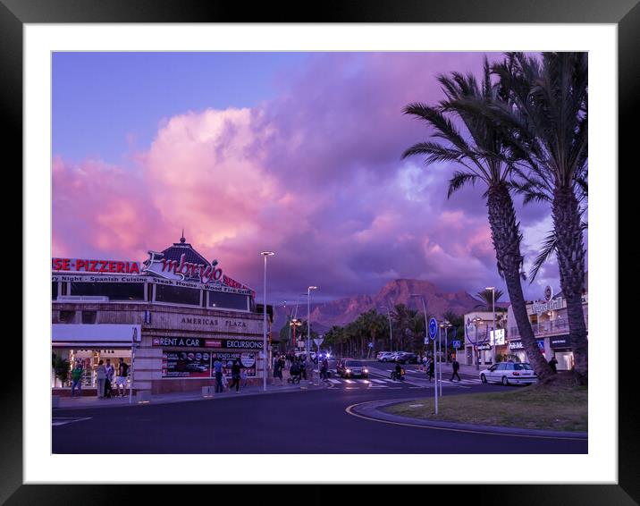 Amazing Tenerife Sunset Framed Mounted Print by Wendy Williams CPAGB
