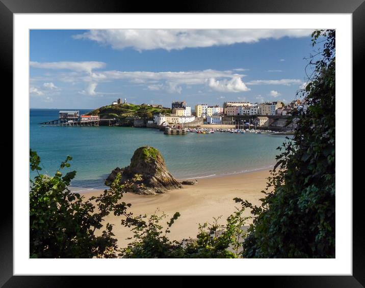 Tenby North beach Framed Mounted Print by Wendy Williams CPAGB