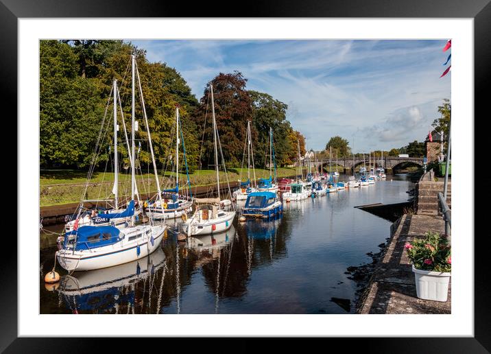 Boats on the River Dart at Totnes Framed Mounted Print by Wendy Williams CPAGB