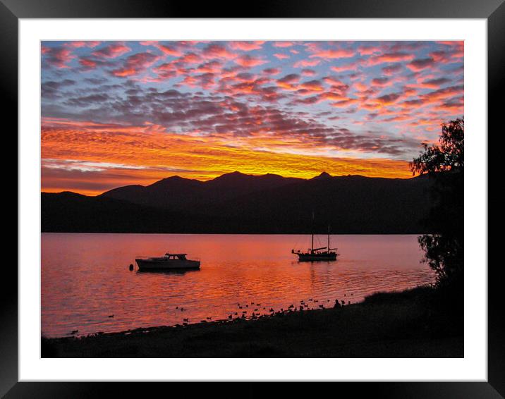 Te Anau Sunset Framed Mounted Print by Wendy Williams CPAGB