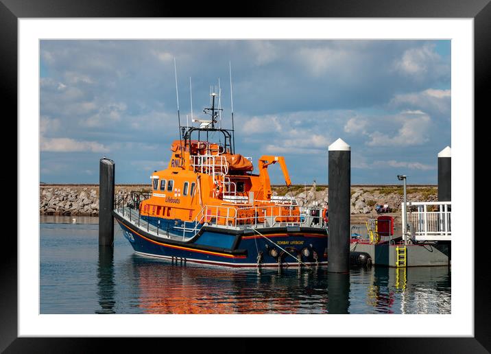 Torbay Lifeboat in Brixham harbour Framed Mounted Print by Wendy Williams CPAGB