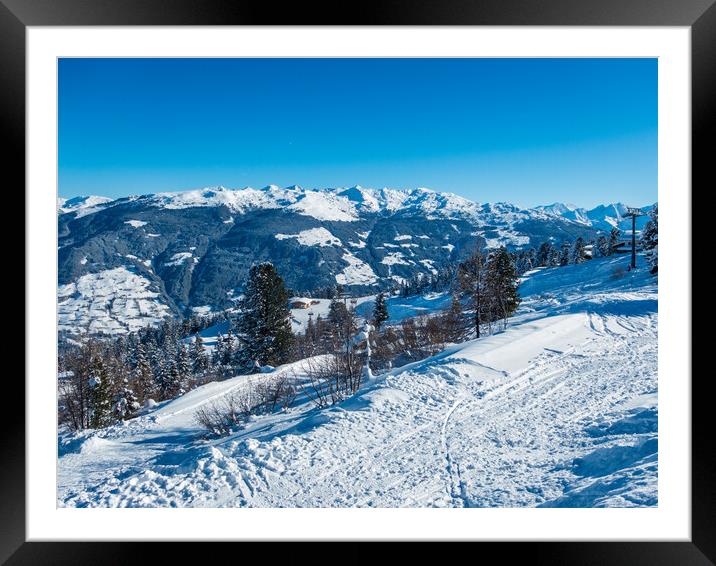 Kaltenbach Ski Slopes Framed Mounted Print by Wendy Williams CPAGB