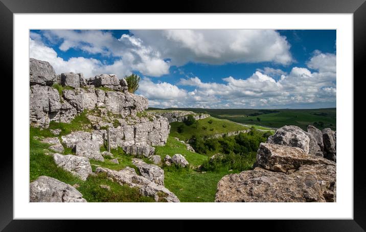 Majestic Limestone Outcrop Framed Mounted Print by Wendy Williams CPAGB