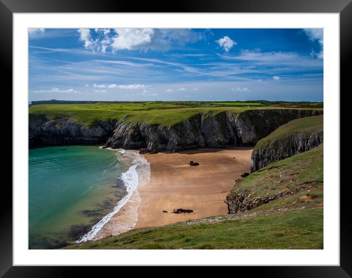 Stackpole Bay from the Coastal Path Framed Mounted Print by Wendy Williams CPAGB