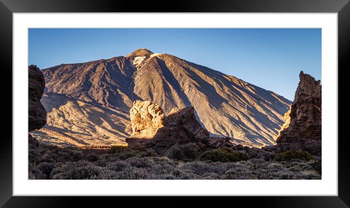 Majestic Mount Teide at Sunset Framed Mounted Print by Wendy Williams CPAGB