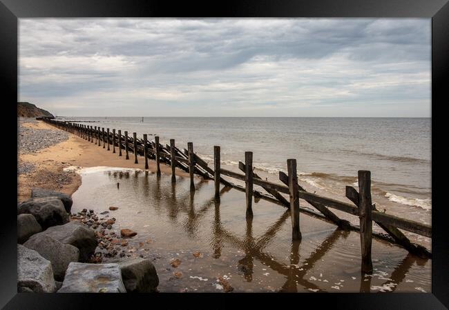 Mesmerizing Reflections of West Runton Framed Print by Wendy Williams CPAGB