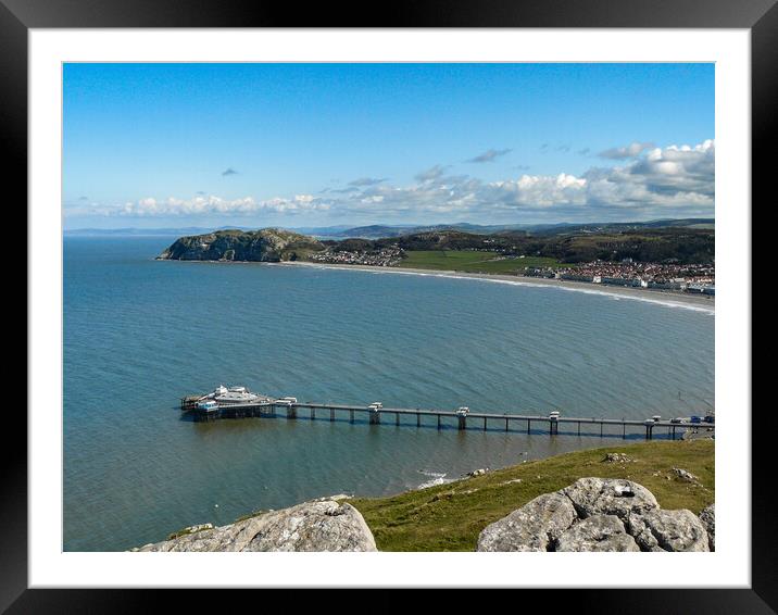 Llandudno from the Great Orme Framed Mounted Print by Wendy Williams CPAGB