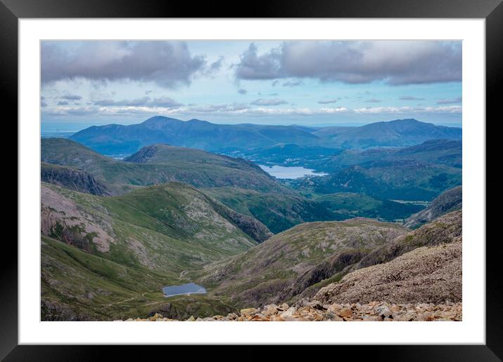 View from Scafell Pike Framed Mounted Print by Wendy Williams CPAGB