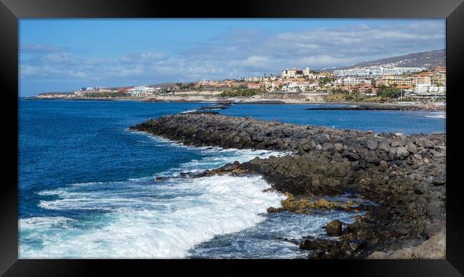 Costa Adeje Beach Panorama Framed Print by Wendy Williams CPAGB