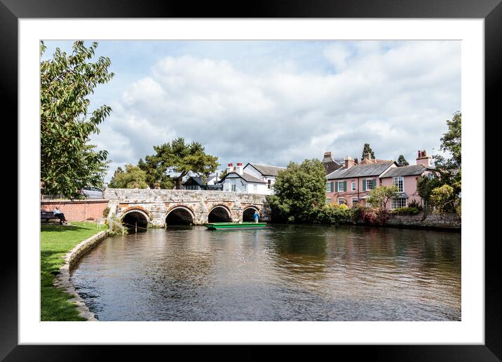 River Avon, Christchurch Framed Mounted Print by Wendy Williams CPAGB