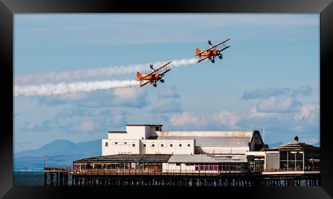 HighFlying Stunts at Blackpool Airshow Framed Print by Wendy Williams CPAGB