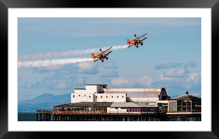 HighFlying Stunts at Blackpool Airshow Framed Mounted Print by Wendy Williams CPAGB