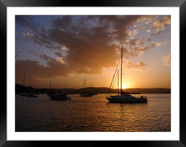 Serene Sunset Reflections Framed Mounted Print by Wendy Williams CPAGB