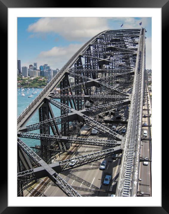 On Sidney Harbour Bridge Framed Mounted Print by Wendy Williams CPAGB