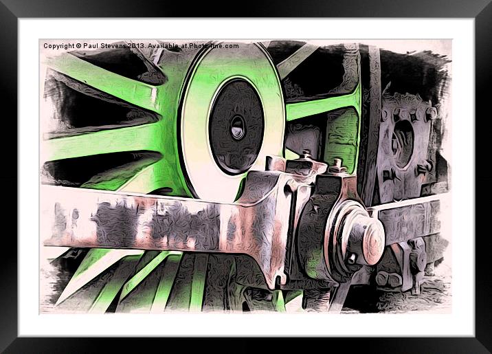 Train Wheel -02 Framed Mounted Print by Paul Stevens