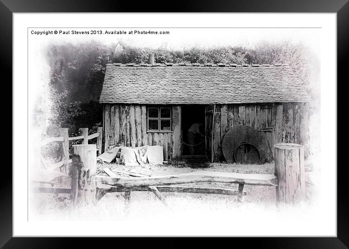 Old Shed Framed Mounted Print by Paul Stevens
