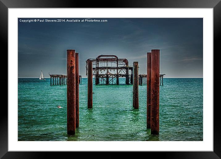 Brighton West Pier Framed Mounted Print by Paul Stevens