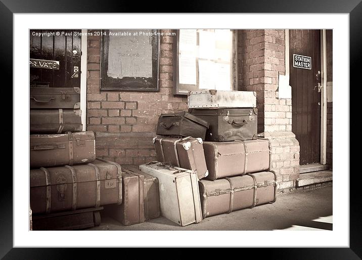 Luggage at the Station Framed Mounted Print by Paul Stevens