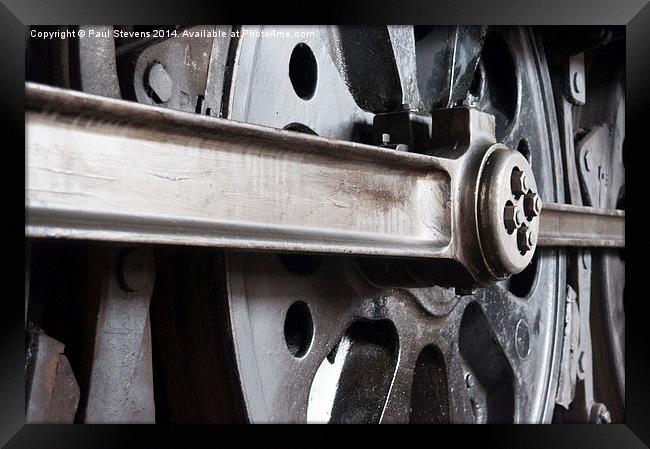 Steam train wheel Framed Print by Paul Stevens
