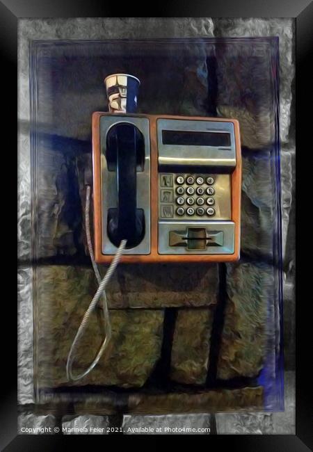 Old Street Telephone Framed Print by Marinela Feier
