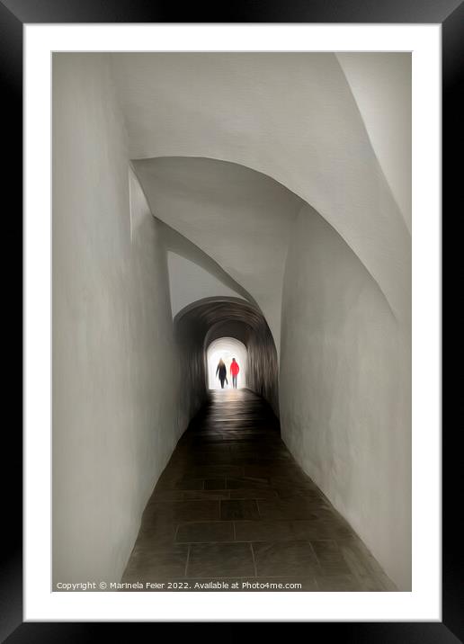 Crossing the tunnel Framed Mounted Print by Marinela Feier