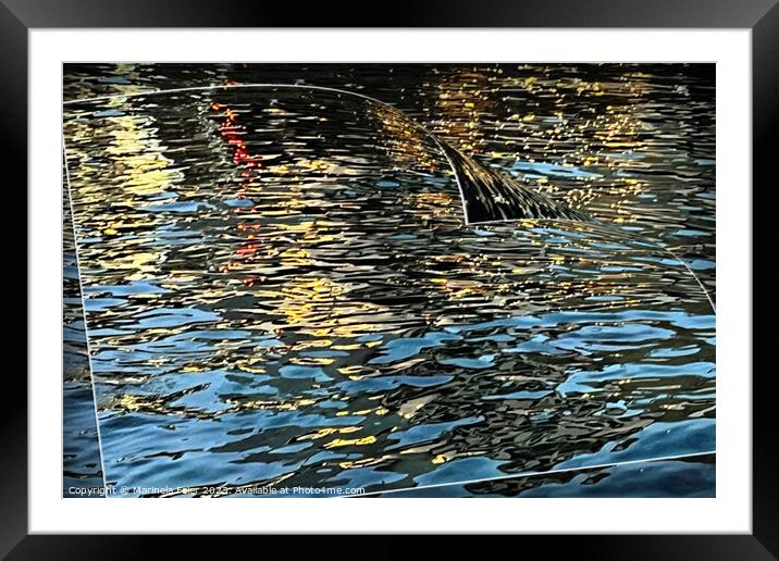 Evening lights on the sea Framed Mounted Print by Marinela Feier