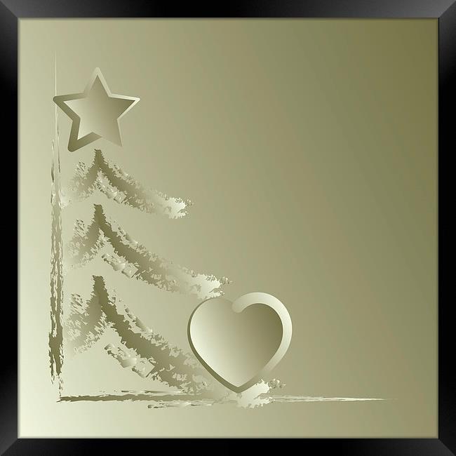 Heart for Christmas Framed Print by Marinela Feier