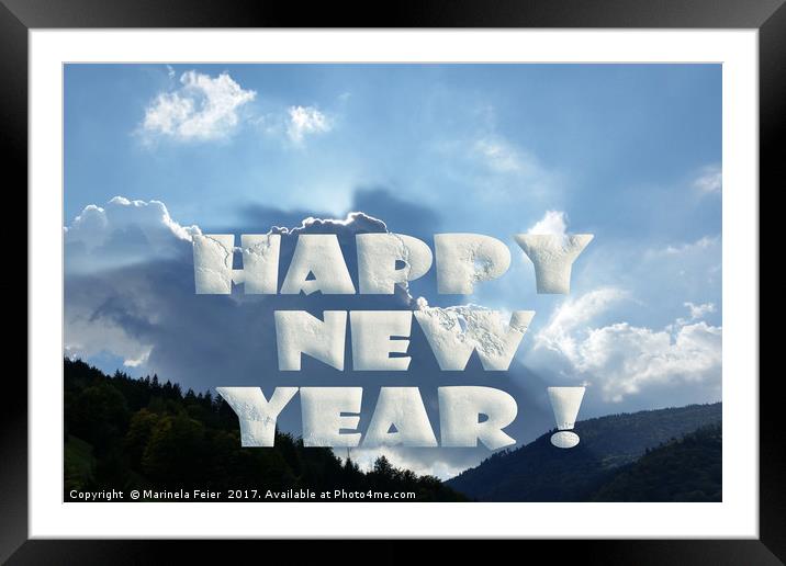 Happy New Year! Framed Mounted Print by Marinela Feier