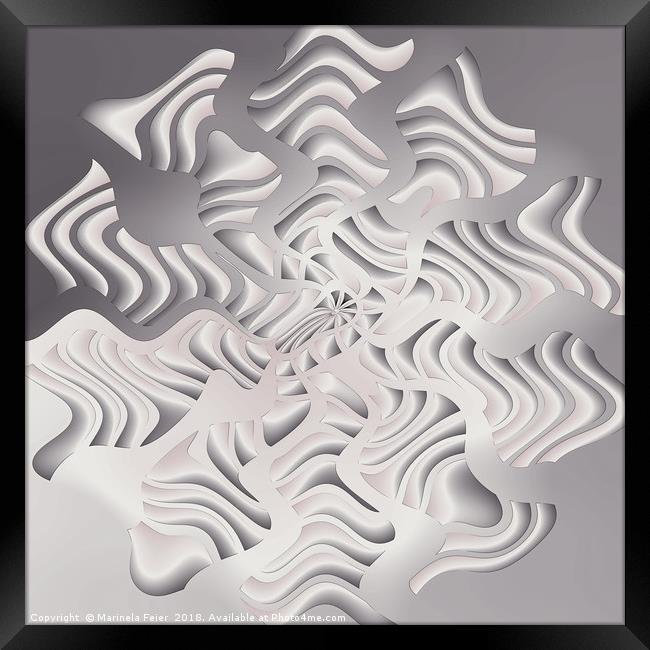 silver snowflake Framed Print by Marinela Feier