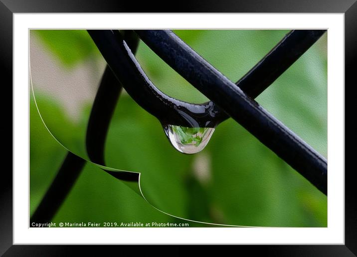Drop of rain Framed Mounted Print by Marinela Feier