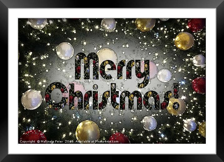 Sparkling Christmas Framed Mounted Print by Marinela Feier