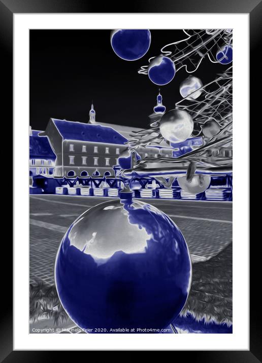 Christmas in blue Framed Mounted Print by Marinela Feier