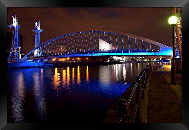 The Lowry bridge Framed Print by leonard alexander