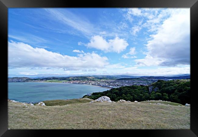 The summit of The Great Orme Framed Print by leonard alexander