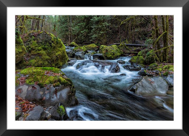 French Pete Creek Framed Mounted Print by Belinda Greb