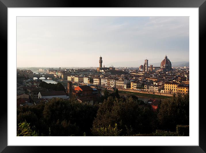 Florence form the Piazza Michalengelo Framed Mounted Print by Belinda Greb