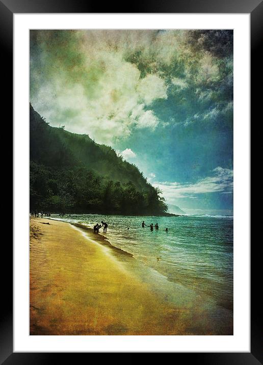  A Day at the Beach Framed Mounted Print by Belinda Greb