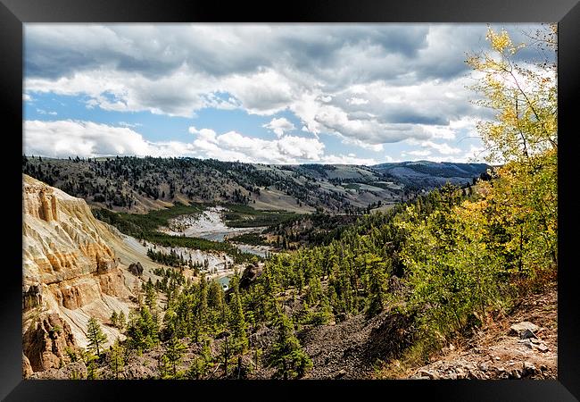  Overlooking Yellowstone River Framed Print by Belinda Greb