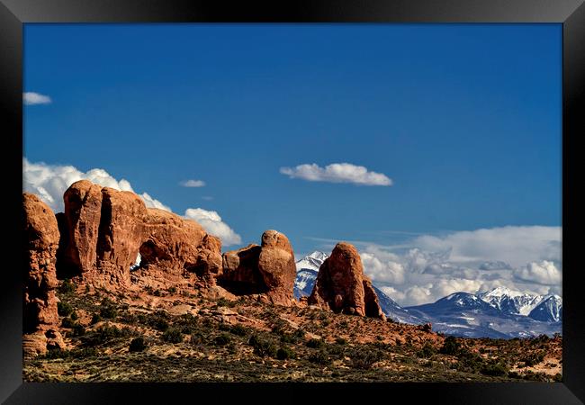 Between Two Worlds - Arches National Park Framed Print by Belinda Greb