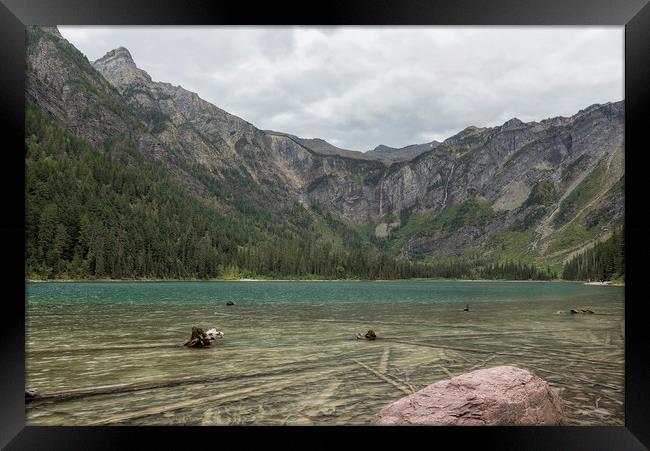 Avalanche Lake, No 2 - Glacier NP Framed Print by Belinda Greb