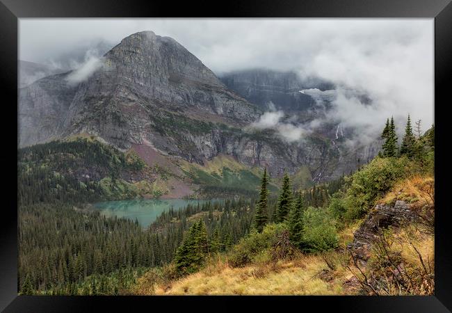 Grinnell Lake from the Trail No. 1 - Glacier NP Framed Print by Belinda Greb