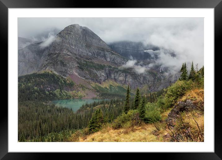 Grinnell Lake from the Trail No. 1 - Glacier NP Framed Mounted Print by Belinda Greb