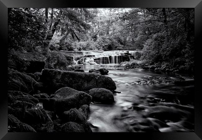 Ledge Falls, No. 3 bw Framed Print by Belinda Greb