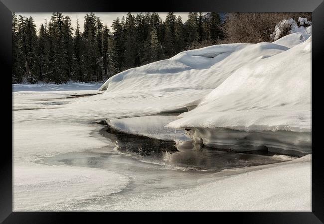 Fish Lake Dimensions Framed Print by Belinda Greb